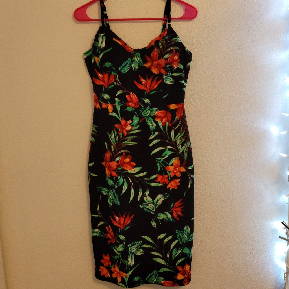 No boundaries spaghetti strap fitted dress